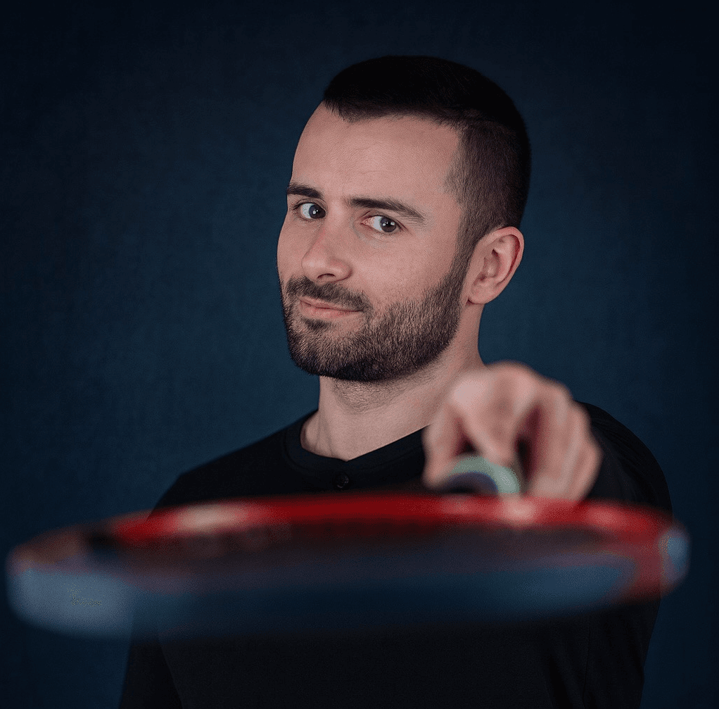 Tennis player in action